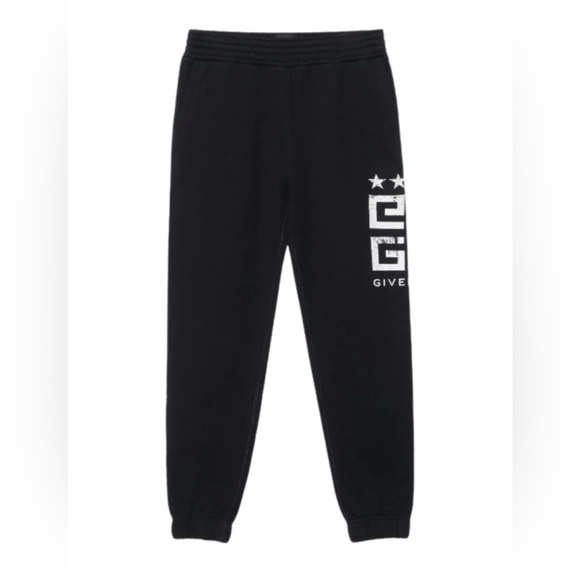 Givenchy Black Joggers with White Logo size medium is brand new 💯%cotton